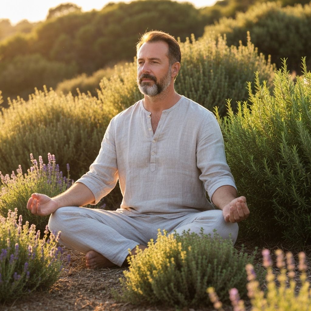 Person practicing traditional relaxation