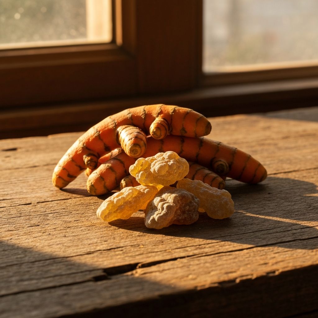 Sunset view of Boswellia and turmeric